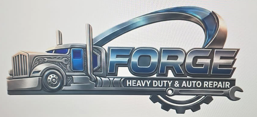 Forge Heavy Duty & Auto Repair logo with truck